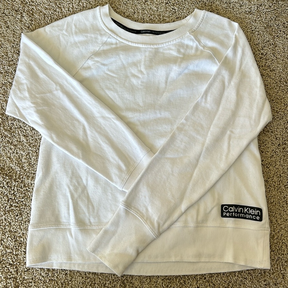 White small Calvin Klein light sweatshirt